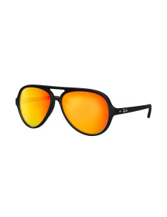 Ray Ban Rb4125 601S69 Cats 5000 Naranja Espejo Negro Mate | Sunnies...