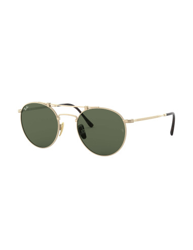 Ray Ban RB8147 913658 Round Titanium Negro G-15 Dorado | Sunnies.uno