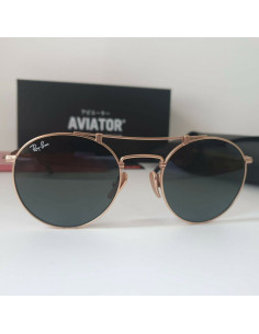 Ray Ban RB8147 913658 Round Titanium Negro G-15 Dorado | Sunnies.uno 2