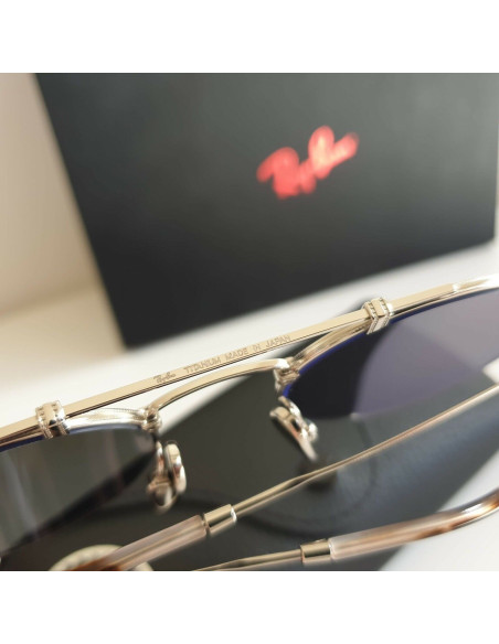Ray Ban RB8147M 9165 Round Titanium Negro Polarizado Plata | Sunnie...