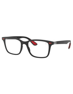 Ray Ban Rb7144 F602 Oftalmico Square Scuderia Ferrari Negro Rojo | Sunnies...