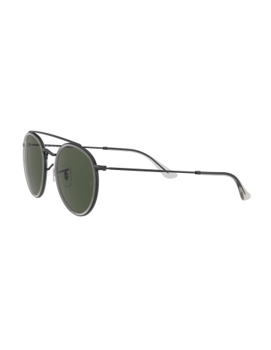 Ray Ban Rb3647n 921231 Round Double Bridge Negro Clasico | Sunnie...