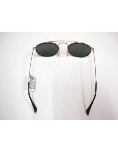Ray Ban Rb3647n 001 Round Double Bridge Negro G-15 Dorado | Sunnies.uno