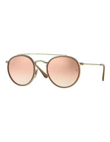 Ray Ban Rb3647n 001 Round Double Bridge Negro G-15 Dorado | Sunnies.uno