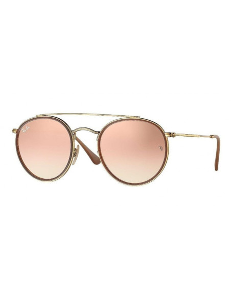 Ray Ban Rb3647n 001 Round Double Bridge Negro G-15 Dorado | Sunnies.uno