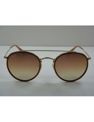 Ray Ban Rb3647n 001 Round Double Bridge Negro G-15 Dorado | Sunnies.uno