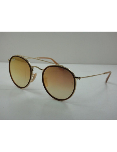 Ray Ban Rb3647n 001 Round Double Bridge Negro G-15 Dorado | Sunnies.uno
