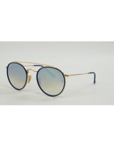 Ray Ban Rb3647n 001 Round Double Bridge Negro G-15 Dorado | Sunnies.uno