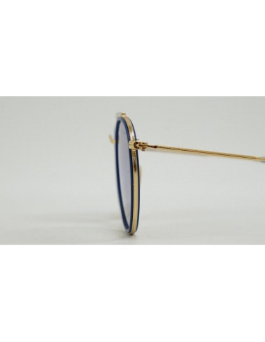 Ray Ban Rb3647n 001 Round Double Bridge Negro G-15 Dorado | Sunnies.uno
