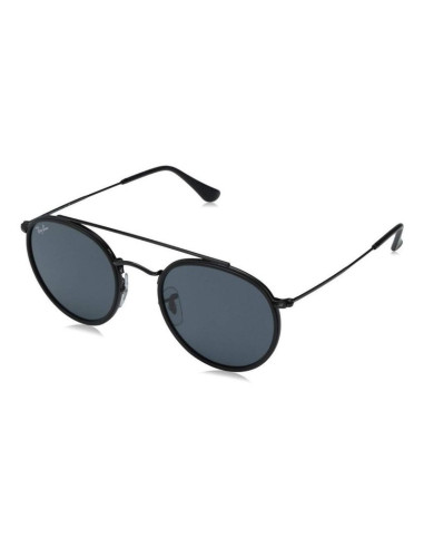 Ray Ban Rb3647n 001 Round Double Bridge Negro G-15 Dorado | Sunnies.uno