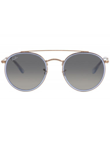Ray Ban Rb3647n 001 Round Double Bridge Negro G-15 Dorado | Sunnies.uno
