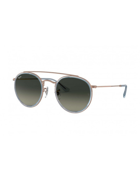 Ray Ban Rb3647n 001 Round Double Bridge Negro G-15 Dorado | Sunnies.uno