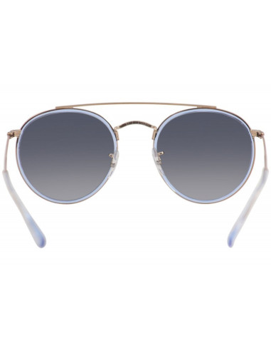 Ray Ban Rb3647n 001 Round Double Bridge Negro G-15 Dorado | Sunnies.uno