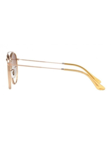 Ray Ban Rb3647n 001 Round Double Bridge Negro G-15 Dorado | Sunnies.uno