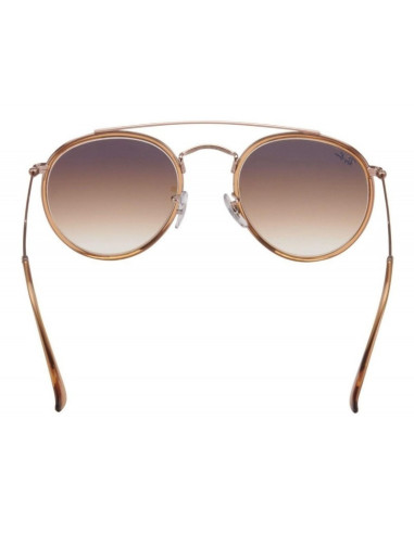 Ray Ban Rb3647n 001 Round Double Bridge Negro G-15 Dorado | Sunnies.uno