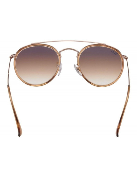 Ray Ban Rb3647n 001 Round Double Bridge Negro G-15 Dorado | Sunnies.uno