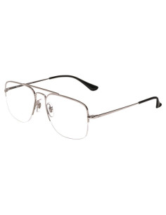 Ray Ban Rb6441 2501 new Aviator Oftalmico Plateado Negro Original