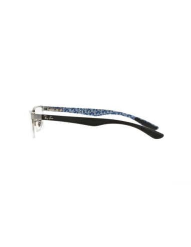 Ray Ban Oftalmico Rb8412 2502 Square Azul Fibra De Carbono