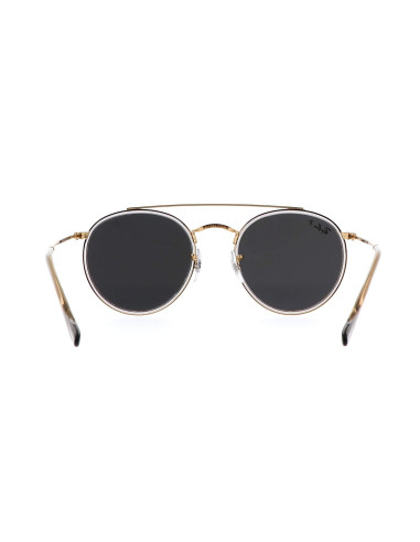 Ray Ban Rb3647n 9210/48 Round Double Bridge Negro Polarizado Dorado