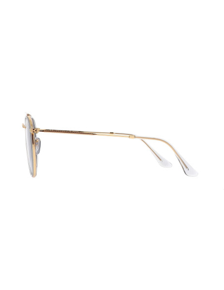 Ray Ban Rb3647n 9210/48 Round Double Bridge Negro Polarizado Dorado