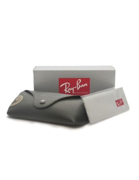 Ray Ban Rb3647n 9210/48 Round Double Bridge Negro Polarizado Dorado