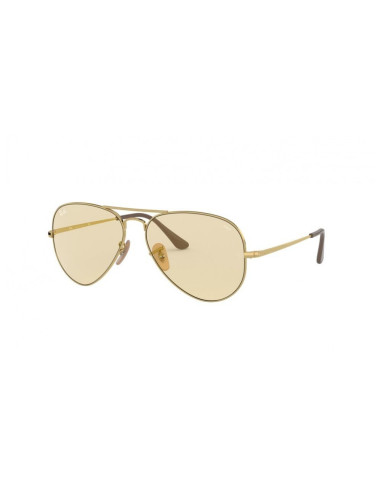 Ray Ban Rb3689 001/T5 New Aviator Coffe Clear Evolve Original