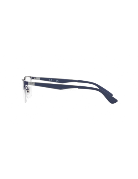 Ray ban Oftalmico RB6335 2947 Square Shape Azul Plateado