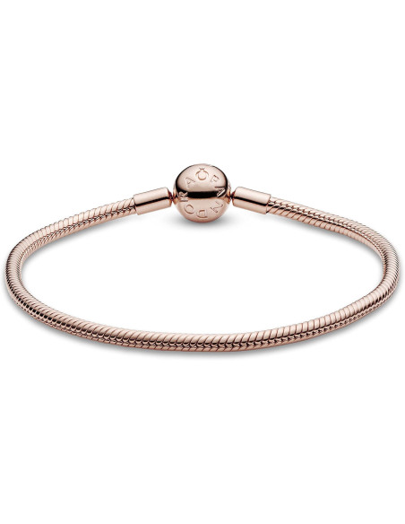 Pandora Moments pulsera de cadena de serpiente Oro Rosa 580728