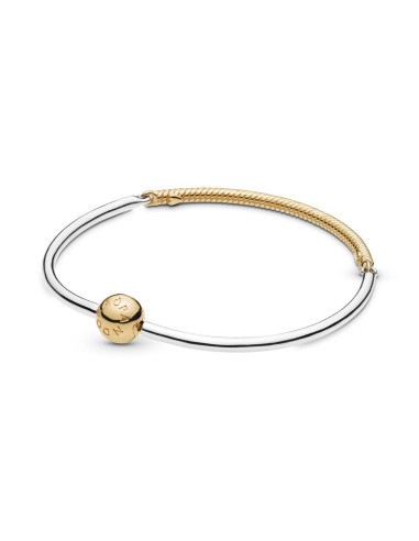 Brazalete Pandora Moments tipo esclava Shine de tres eslabones 568757C00