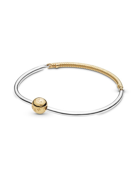 Brazalete Pandora Moments tipo esclava Shine de tres eslabones 568757C00