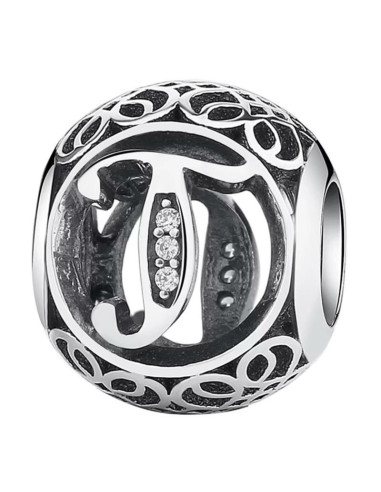 Charm Pandora Letra T Vintage 791864cz pa73