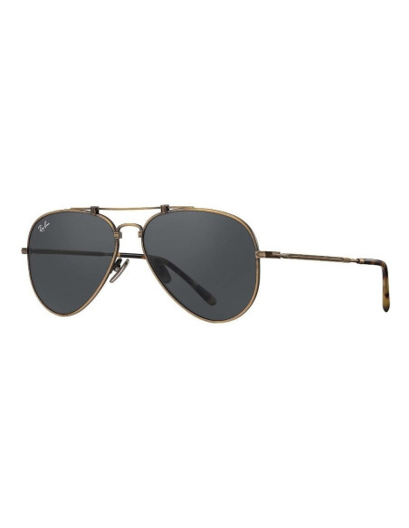 Ray Ban Rb8125 913757 Aviator Titanium Antique Gold Grey | Sunnies.uno