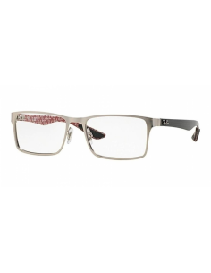 Ray Ban Oftalmico Rb8415 2538 Square Rojo Fibra De Carbono | Sunnie...
