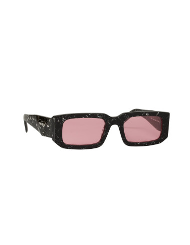 Prada SPR 06YS 05W-06O Square Shape Abstract Black White