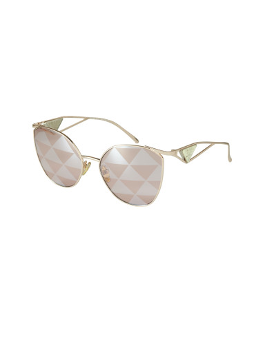 Prada SPR 50ZS SVF-05T Irregular Pink Gold Tampo Triangles