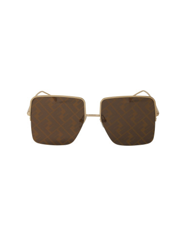 Fendi FF0422 DDB/3J Square Shape Cafe Espejo Dorado