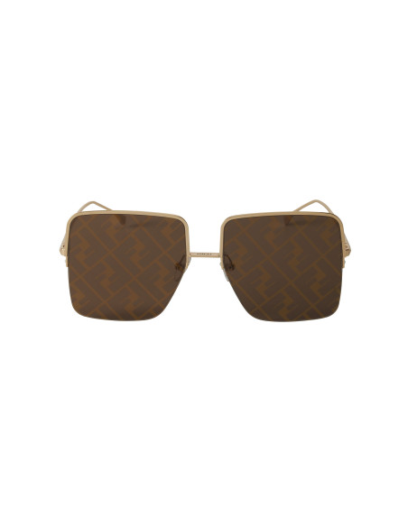 Fendi FF0422 DDB/3J Square Shape Cafe Espejo Dorado