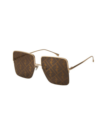 Fendi FF0422 DDB/3J Square Shape Cafe Espejo Dorado
