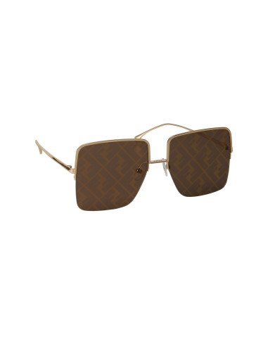 Fendi FF0422 DDB/3J Square Shape Cafe Espejo Dorado