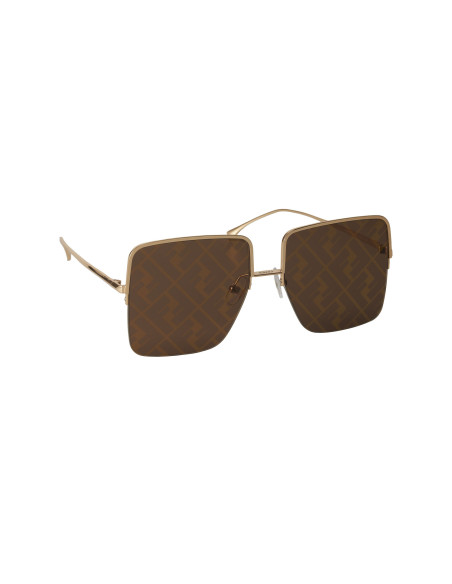 Fendi FF0422 DDB/3J Square Shape Cafe Espejo Dorado