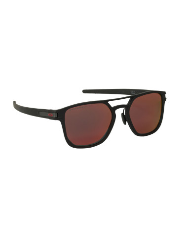 Oakley OO4128 0553 Latch Alpha Matte Black Prizm Ruby Polarized | S...