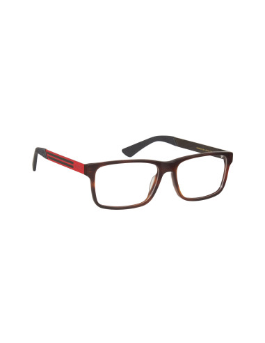 Gucci GG0692O 003 Square Shape Oftalmico Carey Rojo