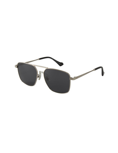 Gucci GG0743S 005 Aviator Square Metal Negro Plateado | Sunnies.uno