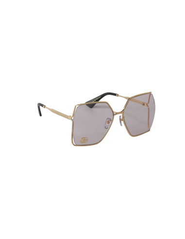 Gucci Gg0817S 007 Geometric Shape Lila Transparente Dorado