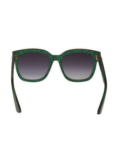 Gucci GG0034S 007 Square Shape Green Glitter Original