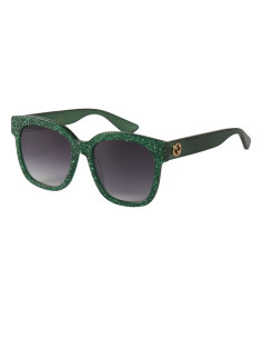 Gucci GG0034S 007 Square Shape Green Glitter Original