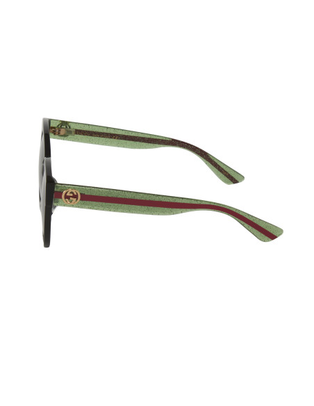 Gucci Gg0035s 002 Round Shape Negro Verde