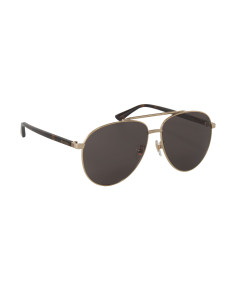 Gucci Gg0043SA 002 Aviator Metal Shape Gris Dorado Original 2