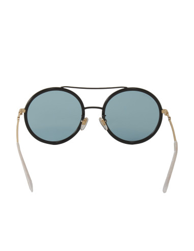Gucci Gg0061s 021 Round Double Bridge Negro Verde transparente | Sunni...