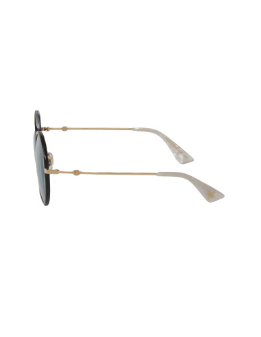 Gucci Gg0061s 021 Round Double Bridge Negro Verde transparente | Sunni...